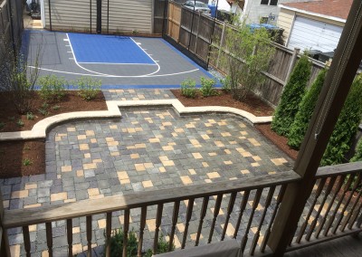 Paver Patio With Basketball Court